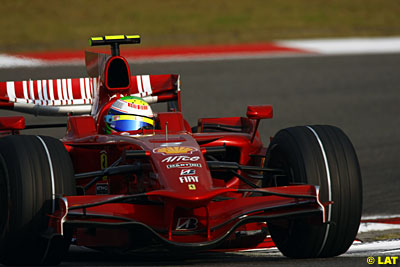 Felipe Massa on the soft tyres